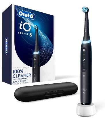 Black electric toothbrush and package