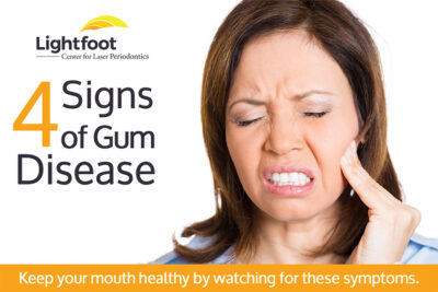 4 signs of gum disease.